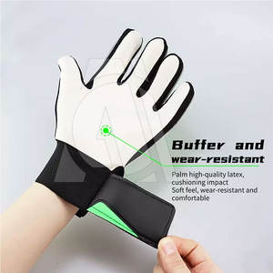 Gants de protection professionnels personnalisés pour gardien de but de football vente en gros de dragonne réglable en cuir imperméable respirant unisexe - Product Image 5