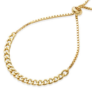 Bracelet à chaîne gourmette élégant, artisanal turc, plaqué rhodium et or, en argent sterling 925, cadeau de bijoux - Product Image 3