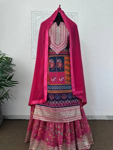 ชอลิพิมพ์ลาย Georgette หนักแฟนซีสุดพิเศษพร้อมสาราราและดูปัตตานัวเนียคุณภาพระดับพรีเมียมในราคาขายส่ง - Product Image 4