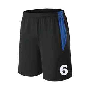 Pantalones cortos de gimnasio informales de poliéster 100% para hombre, pantalones cortos deportivos ligeros transpirables y de secado rápido con cordón para entrenamiento, entrenamiento para correr - Product Image 6