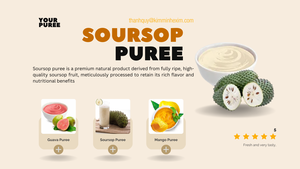 Puré Kim Minh Internacional de Guanábana Congelada sin Azúcar 100% Fresh 12 Brix 20kg Embalaje a Granel Importado de Vietnam - Product Image 4