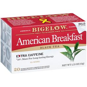 Té Negro American Breakfast de Bigelow Tea, Té con Cafeína, Caja de 20 Bolsitas (Paquete de 6), 120 Bolsitas de Té en Total - Product Image 1