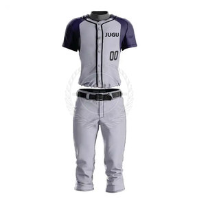 Uniformes de Béisbol Transpirables de Alta Calidad, Ligeros, 100% Poliéster, Colores y Logotipos Personalizados, Cuello en V, Bolsillos, Servicio OEM - Product Image 1