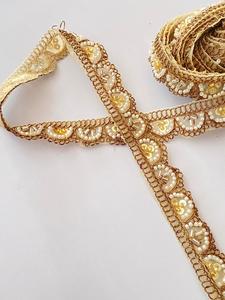 Encaje Bordado con Lentejuelas (Poliéster Rayón) para Prendas de Mujer, Zapatos, Bolsos, Textiles para el Hogar - Ribete Lavable Ecológico al por Mayor - Product Image 6