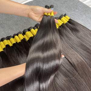 OFERTA FLASH: Cabello Humano Remy Vietnamita 100% de Donante Único, Liso, Doble Trama a Máquina, 100g, Negro Natural, Disponible en Stock, Listo para Enviar - Product Image 3