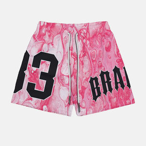 กางเกงบาสเก็ตบอลตาข่ายพิมพ์ลายแบบซับลิเมชั่นตามสั่ง ออกแบบโลโก้แบรนด์ตามสั่ง สำหรับผู้ชาย - Product Image 5