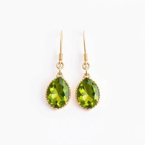 Pendientes de joyería de plata de ley 925 con piedra de Peridoto, mayorista de joyería de plata, pendiente de plata fina - Product Image 3