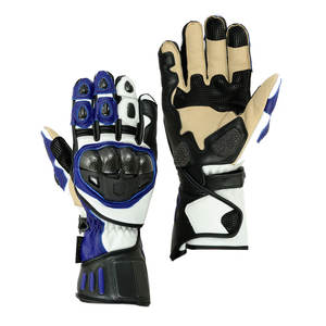 Gants de course en cuir pour hommes 100% respirants / Matériel en cuir de qualité allemande fabriqué en gants de course - Product Image 6