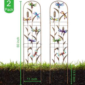 Treillis de jardin en fer libellule pour plantes grimpantes Design moderne Rayan International IR438 Décoration extérieure - Product Image 2