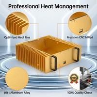 Panneau de dissipateur thermique en aluminium CNC de haute précision pour châssis d'amplificateur de puissance 418x430x200mm, boîtier audio anodisé sur mesure