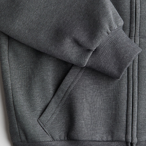 Sweat à capuche pour homme de haute qualité, uni, surdimensionné, à fermeture éclair, tricoté, imperméable, respirant, avec poches, tailles disponibles - Product Image 4