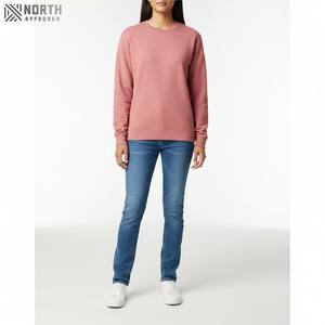 Sudadera informal de cuello redondo de Color sólido de Invierno para mujer personalizada, sudaderas con estampado de algodón 100% transpirable al por mayor - Product Image 1