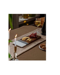 Plateau de service durable en marbre et en bois Craft Valley avec des options personnalisables pour un usage domestique et commercial - Product Image 2