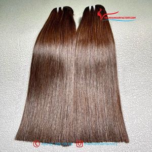 Caliente tendencia doble hueso recto vietnamita solo donante cutícula alineada colores crudos extensiones de cabello sin desprendimiento muy buscado - Product Image 1