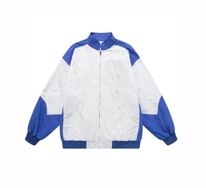 Veste coupe-vent décontractée pour homme de haute qualité 100% - Coupe ajustée - Couleur unie - Col montant - Épaisseur fine contrastée - Product Image 4