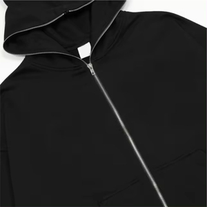 Sudaderas con capucha con cremallera personalizadas para hombre, logotipo personalizado de cara completa, sudaderas con capucha de lana de algodón 100%, sudaderas con capucha informales de gran tamaño para hombre, ropa de calle - Product Image 6
