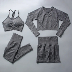 Conjunto de Yoga de Nailon Elástico Transpirable Personalizado para Mujer con Logotipo en la Cintura - Estampado Sólido - Ropa Deportiva - Product Image 6