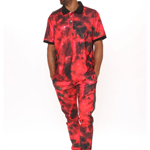 Fabrication en usine Tie Dye Hommes pour Polos Respirant Matériau Doux Durable Anti-Rides Séchage Rapide Service OEM - Product Image 4