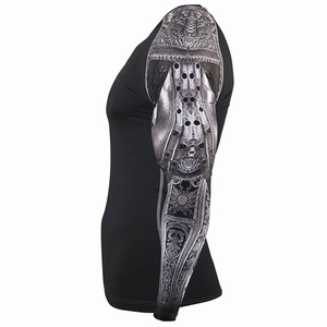 2024 hommes Fitness impression personnalisée hommes à manches longues protection UV MMA Rash Guard t-shirt à manches longues taux de gros Service OEM - Product Image 4