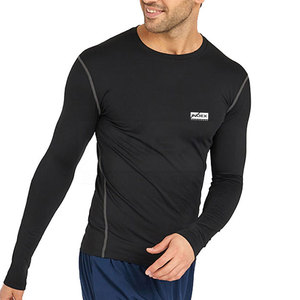 Men's <b>Compression</b> <b>Shirts</b> High Quality Rib O-Neck Oversized Casual Quick Dry Breathable Long Sleeve <b>Custom</b> Logo <b>Design</b> - Product Image 1