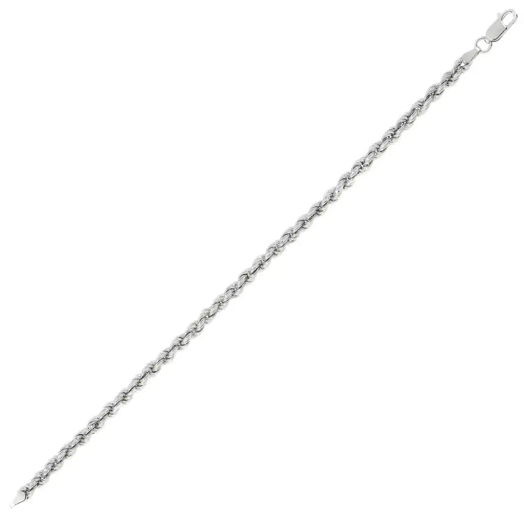 Top quality italiano artesanal prata pulseira CORDA 080 cadeia de corda oca uso diário para homens e mulheres jóias