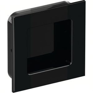 HEWI 544.60 Deep Black Glossy Square <b>Sliding</b> Door Handle Polyamide 90 for Wooden Cabinets 60mm Length X 60mm Cabinets Organizers - Product Image 3
