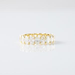 Anillo de boda de diamante cultivado en laboratorio ovalado clásico con nuevo ajuste de punta para uso diario y uso de compromiso/boda - Product Image 1