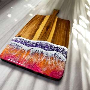 Tabla de Cortar de Madera de Resina de Superficie Lisa Hecha con Madera de Acacia y Madera de Mango que Ofrece un Corte Confiable - Product Image 1