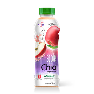 Vente en gros Bouteille PET de 450ml Boisson aux graines de chia Saveur de pomme quantité minimale de commande bas Prix compétitif certifié ISO HALAL - Product Image 1