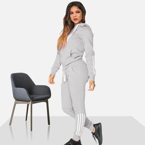 Nuevo Conjunto Deportivo de 2 Piezas para Mujer, Camiseta de Manga Larga y Pantalones a Rayas - Product Image 4