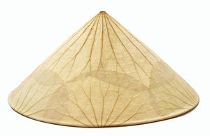 Chapeau en feuille de lotus naturel, chapeau conique vietnamien traditionnel pour la mode et l'ornement - Product Image 6