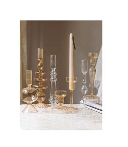 Bougeoir décoratif en verre pour pièce maîtresse de décoration intérieure avec un design élégant adapté à la table à manger - Product Image 2