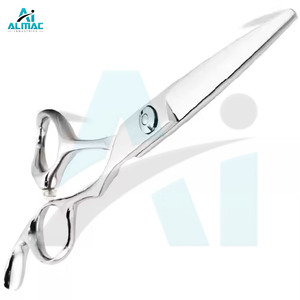 Ciseaux de barbier droits personnalisés de 6 pouces en VG10 pour droitiers, pour la coupe de cheveux, avec pointe de lame tranchante, étui en cuir et Almac - Product Image 2