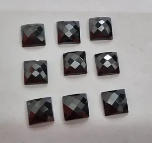 9 มม.เจ้าหญิงสีดําตัด Moissanite เพชรสีดําแฟนซีตัดรูปทรงสี่เหลี่ยม Moissanite VVS ความชัดเจนทําสําหรับเครื่องประดับที่กําหนดเอง - Product Image 2