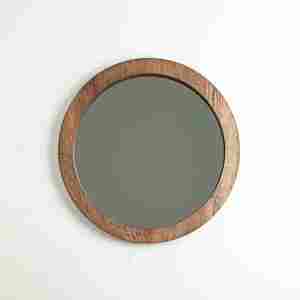 Haute demande avec un prix raisonnable Fabriqué en Inde Armoire à miroir de salle de bain Cadre en bois rond rond avec qualité d'exportation - Product Image 5