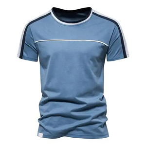 Venta al por mayor mejores precios camisetas de algodón para los hombres en buena calidad tela estirable Material ropa deportiva hombres camisetas - Product Image 1