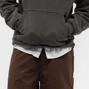 Sweat à capuche zippé en coton 100% de qualité supérieure, personnalisé, délavé à l'acide, uni, coupe ample, écologique, respirant - Product Image 6