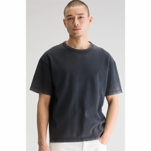 เสื้อยืดผ้าฝ้ายแขนสั้นของผู้ชายเสื้อ100% ซักด้วยกรดออกแบบโลโก้ได้ตามต้องการ - Product Image 1