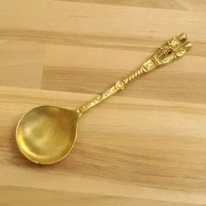 Handcrafted Gold and Silver Finish Designer Spoons Elegant <b>Flatware</b> <b>Set</b> Ideal for Special Occasions and Festive Dining - Product Image 3
