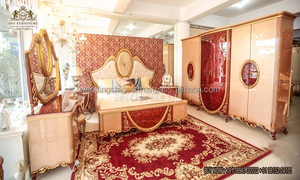 Ensemble de meubles de chambre à coucher sculpté à la main impérial, meubles de chambre à coucher de taille Queen, lit Double de taille King - Product Image 4