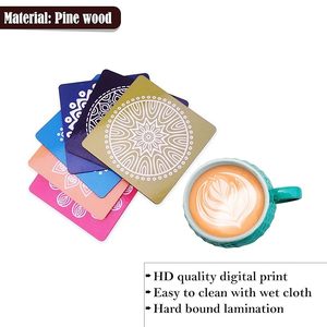 Posavasos de Madera Natural de Lujo, Estilo Bohemio, Ecológico, Hecho a Mano, Diseño Personalizado para Protección de Mesa, Decoración, Origen India - Product Image 5