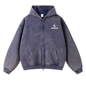 Dernier design – Sweats à capuche hiver effet délavé en polyester et coton, personnalisables, style urbain, vente en gros, haute qualité, en polaire respirante - Product Image 1