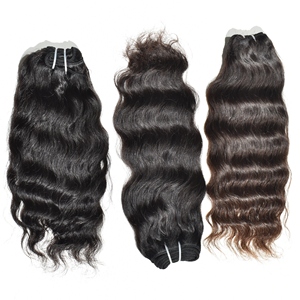 Vente en gros pas cher Extensions de cheveux indiens ondulés bruts à double trame à cuticule alignée Curl Loose Style traités Aucune machine à tisser - Product Image 1