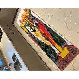 Tapis imprimé vibrant - Art Picasso, exposition, minimaliste, reproduction, tapis doux non tissé - Product Image 4