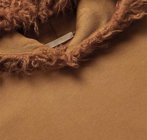 Sweat à capuche unisexe à capuche en fourrure personnalisé sans cordon de serrage, pull à capuche avec poche kangourou pour hommes et femmes - Product Image 5