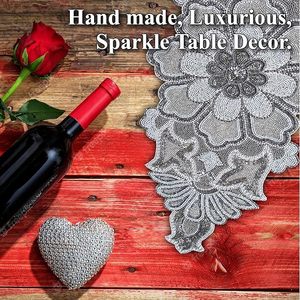 พรมปูรองจานผ้าปูรองจานผ้าปูรองจานผ้าปูรองจานแฟนซีตกแต่งงานคริสต์มาสทำมือสำหรับงานแต่งงาน - Product Image 4