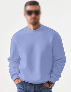 <b>Men's</b> Eco-Friendly Plus Size Knitted Long Sleeve Casual 100% Cotton Fleece <b>Turtleneck</b> Drawstring Hoodies Pullover Sweatshirts - Product Image 6