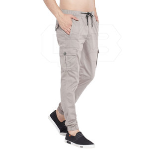 กางเกงคาร์โก้ผู้ชายขาตรงสีล้วนสำหรับขายตามสั่ง - Product Image 4