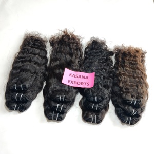 เครื่องต่อผมมนุษย์แบบไม่ผ่านกระบวนการผมลอนคลื่นสีธรรมชาติเวียดนาม - Product Image 4