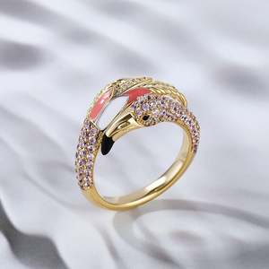Bague de mode en argent sterling Jeulia Love and Passion Pink Flamingo - Product Image 5